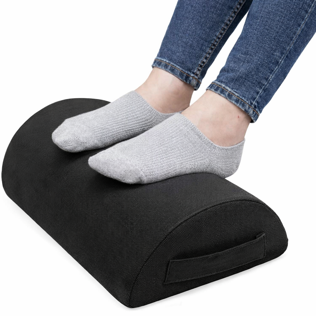 Flexibelt fotstöd för sittande arbete